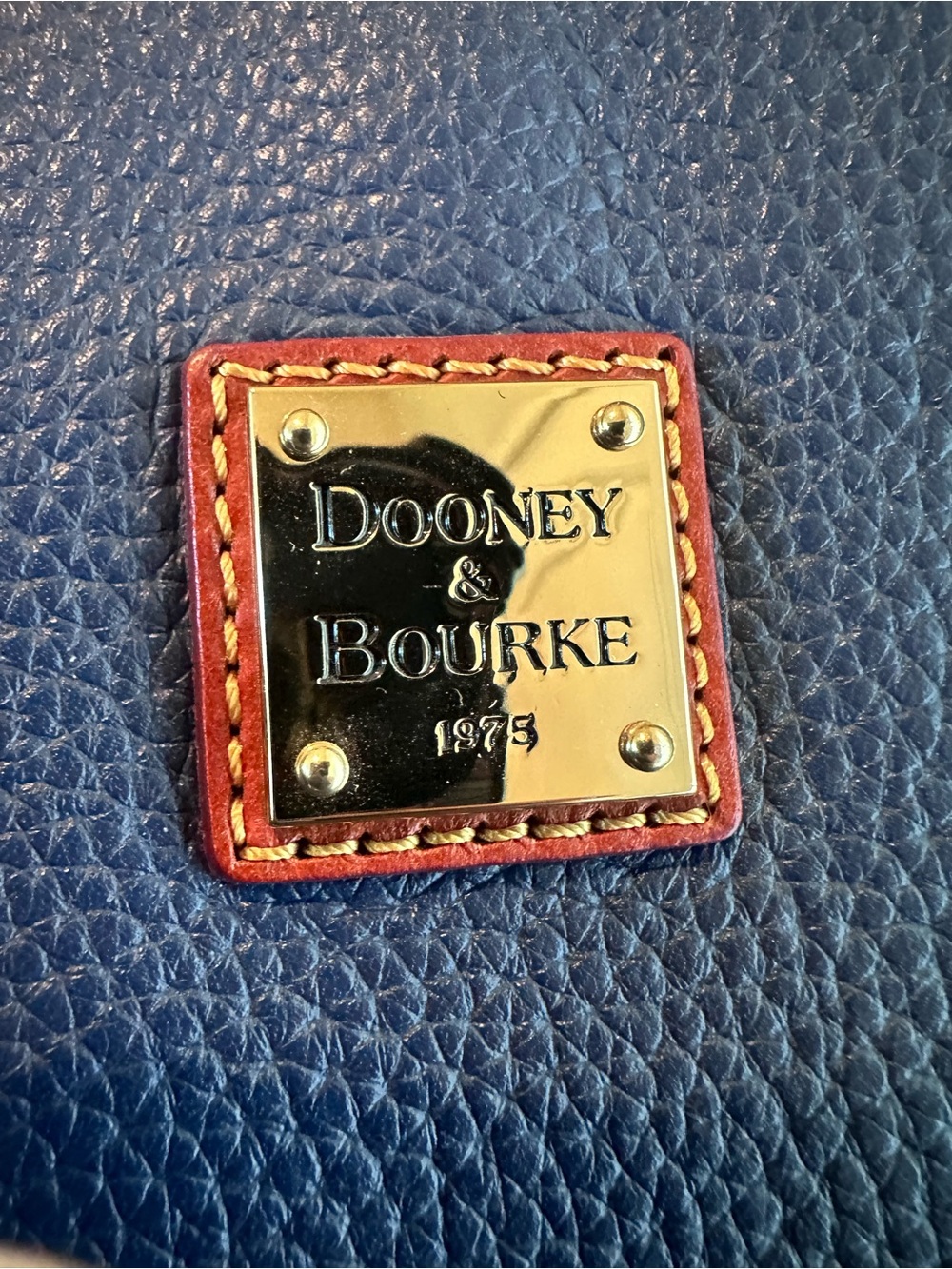 Dooney & Bourke Midnight Blue Pebble Leather Tote Bag - Picture 3 of 5